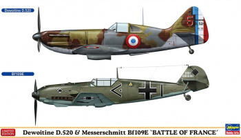 Dewoitine D.520 & Messerschmitt Bf109E “BATTLE OF FRANCE” (2 kits in the box) 1/72 - Hasegawa