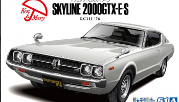 SLEVA 150,- Kč 25%  DISCOUNT - Nissan GC111 Skyline HT2000 GTX E S 1976 1/24 - Aoshima