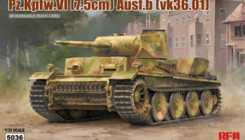 SLEVA 150,-Kč 15% DISCOUNT - Pz.Kpfw.VI (7,5cm) Ausf.B (VK36.01) w/ workable track links 1/35 - RFM