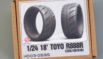 18' Toyo R888R (245/40 R18) Tires 1/24 - Hobby Design