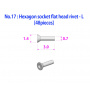 Hexagon socket flat head rivet-L [48 pieces] 1/24 - Model Factory Hiro