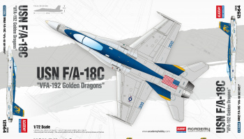 Model Kit letadlo 12564 - USN F/A-18C "VFA-192 Golden Dragons" (1:72) - Academy