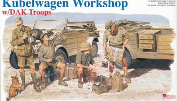 Model Kit military 6338 - Kubelwagen Workshop w/DAK Troops (1:35)