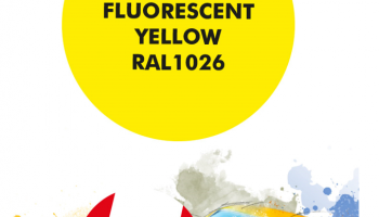Fluorescent Yellow RAL1026  Paint for Airbrush 30 ml - Number 5
