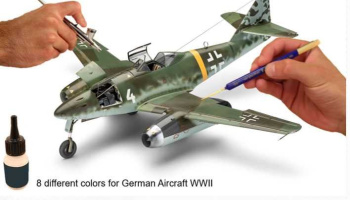 Sada barev Aqua Color 36200 - German Aircraft WWII (8 x 17ml) - Revell