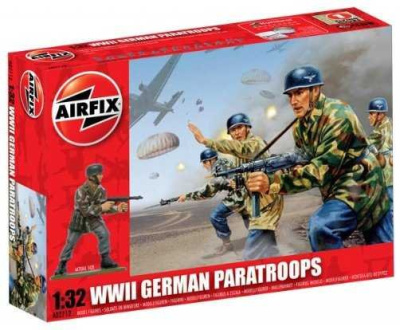 SLEVA  20%  DISCOUNT - Classic Kit VINTAGE figurky - WWII German Paratroops (1:32) - Airfix