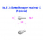 Slotted hexagon head nut-S [54 pieces] 1/24 - Model Factory Hiro