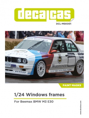 Window Frame Paint Masks 1/24 scale - BMW M3 E30  - Decalcas
