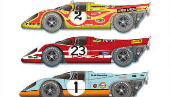 Calcas Porsche 917 LH Le Mans Test 1970 3 25 1:32 1:24 1:43 1:18 slot decals 