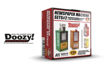 SLEVA 25% DISCOUNT - RETRO NEWSPAPER MACHINE SET#2 1/24 - AK-Interactive