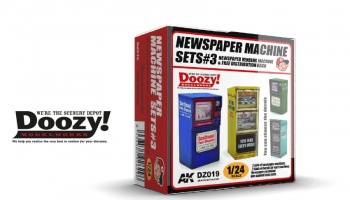 SLEVA 25% DISCOUNT - RETRO NEWSPAPER MACHINE SET#3 1/24 - AK-Interactive