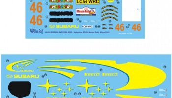 SUBARU IMPREZA WRC Valentino Rossi Monza Rally Show 2005 - 1/24 Decals - Blue Stuff