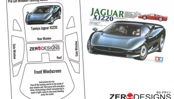 Jaguar XJ220 Pre Cut Window Painting Masks (Tamiya) - Zero Paints