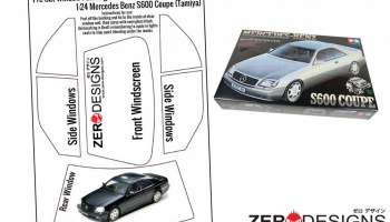 Mercedes Benz S600 Coupe Pre Cut Window Painting Masks (Tamiya) - Zero Paints