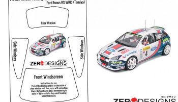 Ford Focus RS WRC Pre Cut Window Painting Masks (Tamiya) - Zero Paints