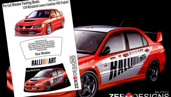 Mitsubishi Lancer Evo VIII Pre Cut Window Painting Masks (Fujimi) - Zero Paints