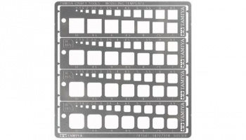 Engraving template, squares 1-10 mm - Tamiya