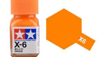 X-6 Orange Enamel Paint X6 - Tamiya