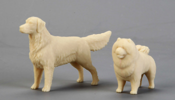 Adorable Pet (Golden Retriever&Chow Chow) 1/24 - Hobby Design