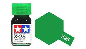X-25 Clear Green Enamel Paint X25 - Tamiya