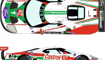 Ford GT LM #67 Castrol Rolex 24h Daytona 2019 - Racing Decals 43