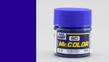Mr. Color C 080 - Cobalt Blue Semi Matt - Kobaltová modrá polomatná - Gunze
