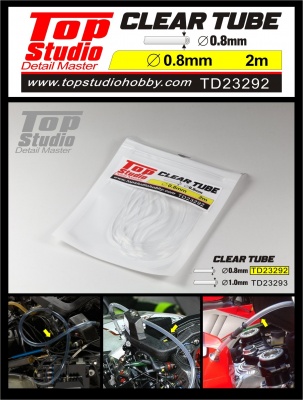 0.8mm Clear Tube 2m- Top Studio