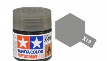 X-19 Smoke Acrylic Paint Mini X19 - Tamiya