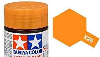 X-26 Clear Orange Acrylic Paint Mini X26 - Tamiya
