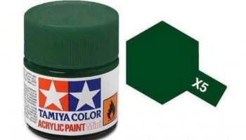 X-5  Green Acrylic Paint Mini X5 - Tamiya