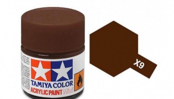 X-9  Brown Acrylic Paint Mini X9 - Tamiya