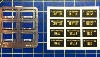 License plate frames + license plates 2 1:24  1:25 - Highlight Model Studio