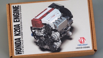 Honda K20a Engine Detail Set (Resin+PE+Decals+Metal Logo+Metal parts) 1/24 - Hobby Design