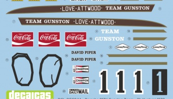 Porsche 917K Team Gunston 1:24 - Decalcas