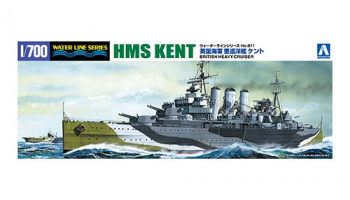 Water Line Series No.811 HMS Kent British Heavy Cruiser 1/700 - Aoshima