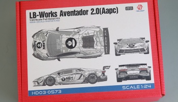 600,-Kč SLEVA (13% DISCOUNT) LB-Works Aventador 2.0 (Aape) Full Detail Kit 1/24 - Hobby Design