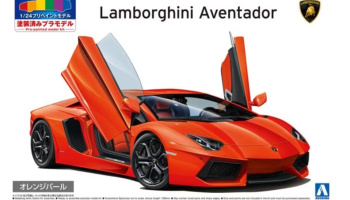 '11 Lamborghini Aventador (Orange Pearl) Pre-painted 1/24 - Aoshima