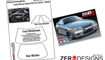 Nissan Skyline R32 GT-R Window Painting Masks (Tamiya) - Zero Paints