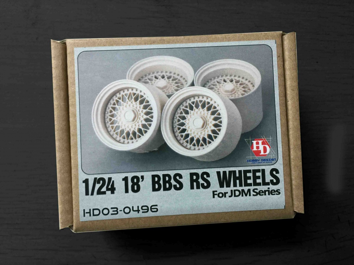 Aoshima 1//24 BBS RSII 17 Inch 4 wheels /& tires