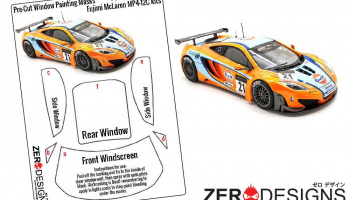 McLaren MP4-12C GT3 Window Painting Masks (Fujimi) - Zero Paints