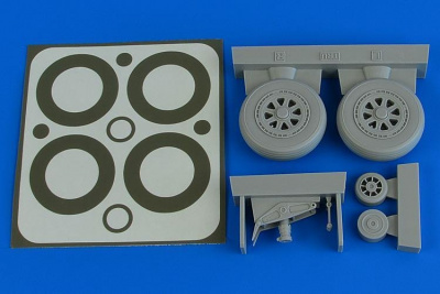 1/32 A1H Skyraider wheels & paint masks for TRUMPETER kit