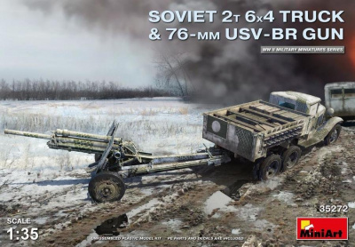 1/35 Soviet 2 t 6x4 Truck with 76 mm USV-BR Gun