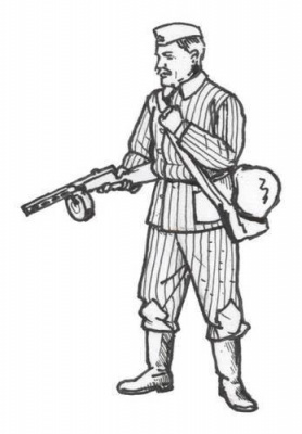1/35 Soviet Soldier with Machinegun (1 fig.)
