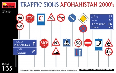 1/35 Traffic Signs. Afghanistan 2000's - Miniart