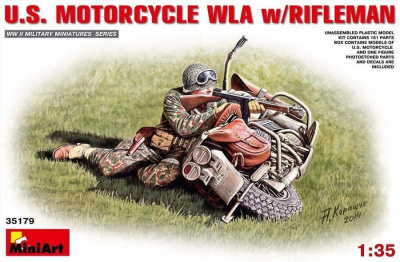 1/35 U.S.Motorcycle WLA with Rifleman