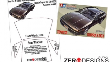 Toyota Supra 3.0 GT (A70) Pre Cut Window Painting Masks (Tamiya) - Zero Paints