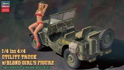 1/4 ton 4x4 Utility Truck w/Blond Girl's Figure 1/24 SP449 (52249) - Hasegawa