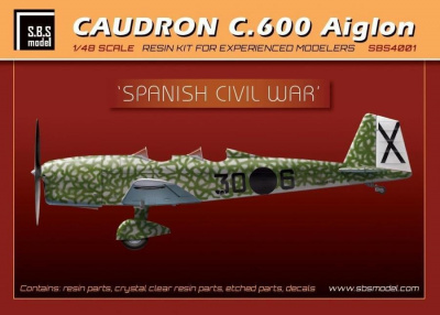 1/48 Caudron 600 'Spanish Civil War' - Resin+PE+decal - Full resin kit