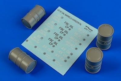 1/48 US 55 gallon barrels (horizontal position)