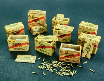 1/48 US ammunition boxes with cartons of charges